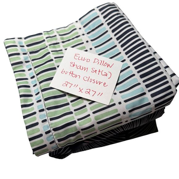 Style & Co Home Euro Pillow Sham Set of 2 Button Closure Reversible 27” x 27” - Picture 8 of 8